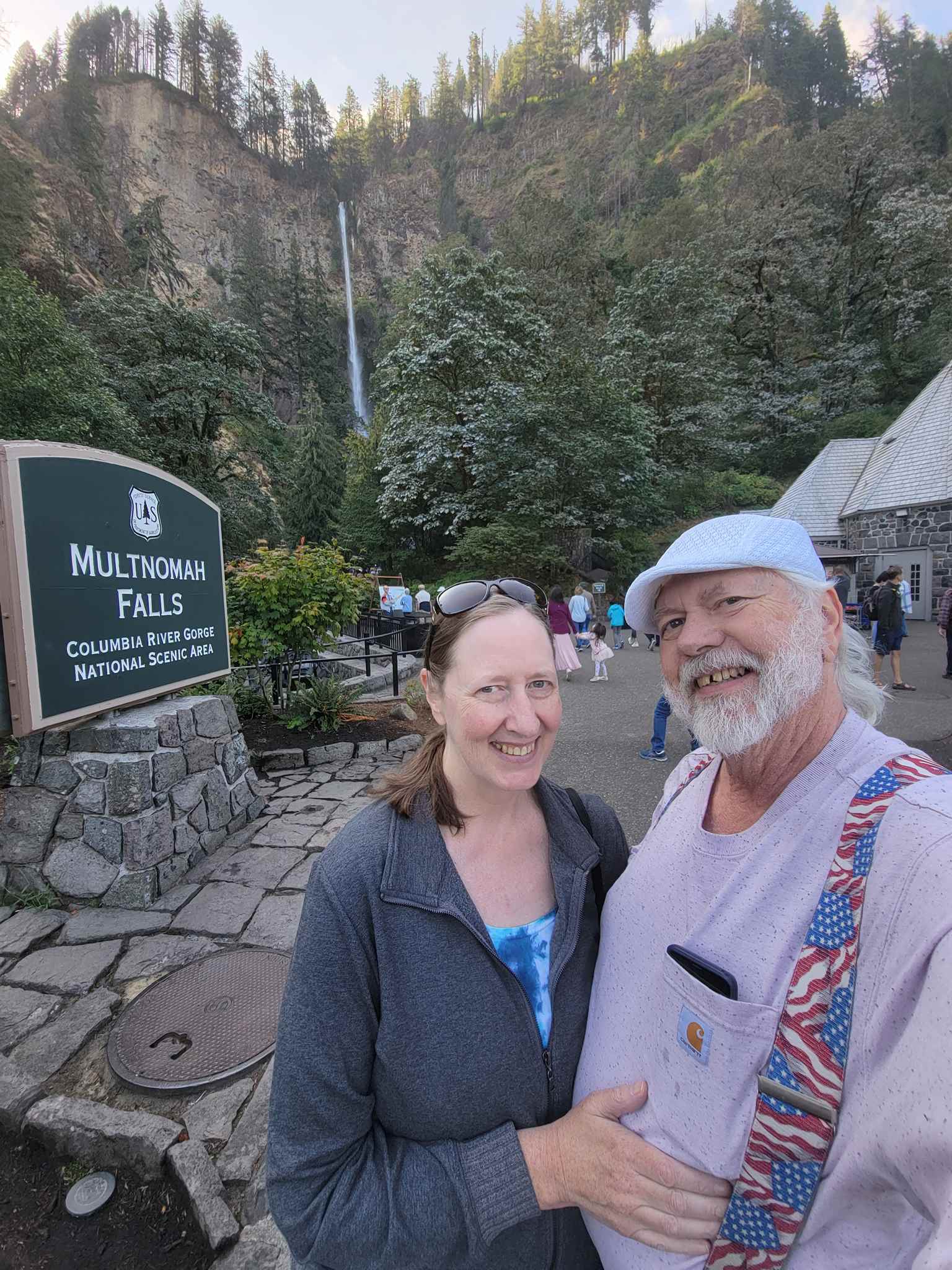 Diana and Noel and Multnomah Falls