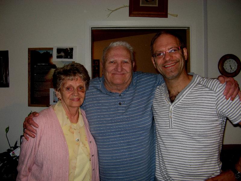 Dick and Sally with hosted exchange student from the Netherlands, Ron, when he visited later