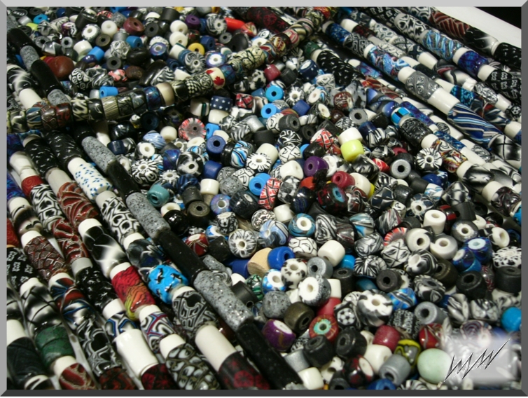 Polymer clay millefiore beads